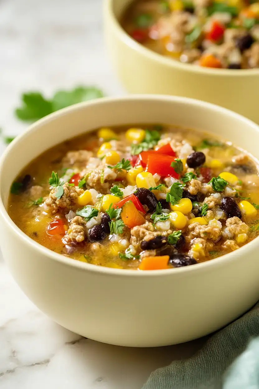 instant pot ground turkey soup