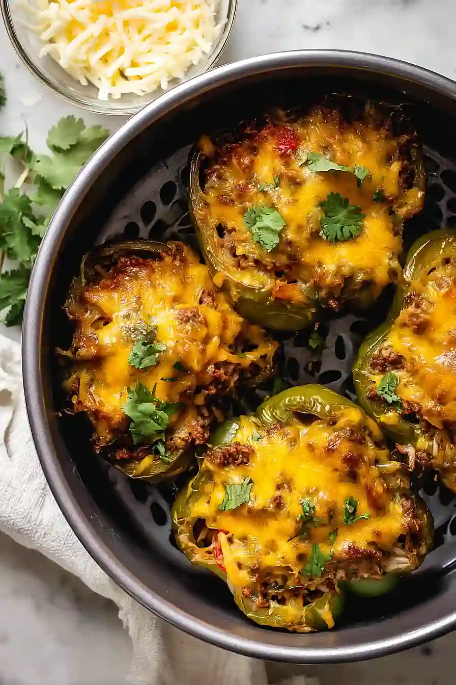 air fryer stuffed bell peppers