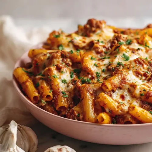 baked mostaccioli with ricotta