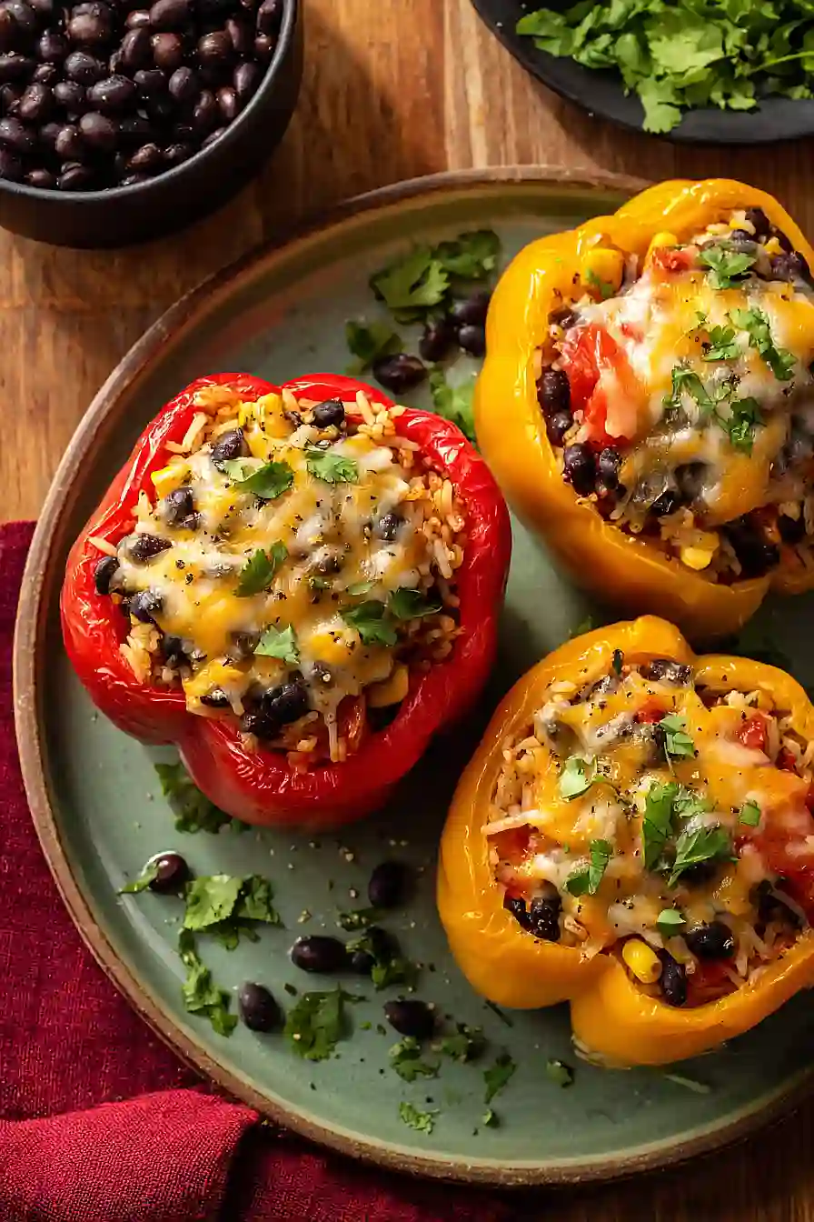 black bean stuffed bell peppers