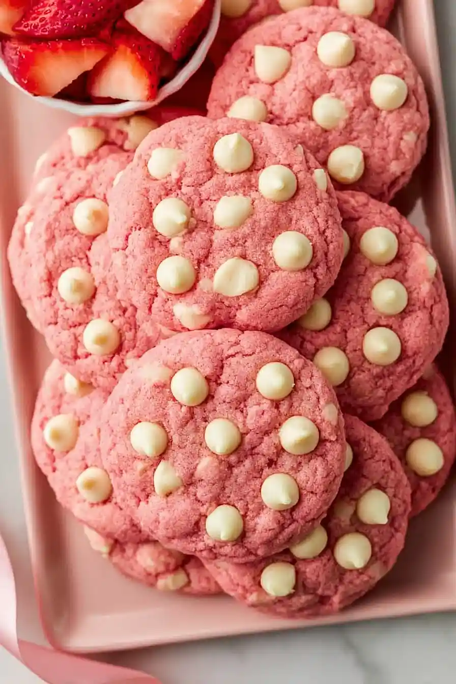 valentine's day strawberry cookies
