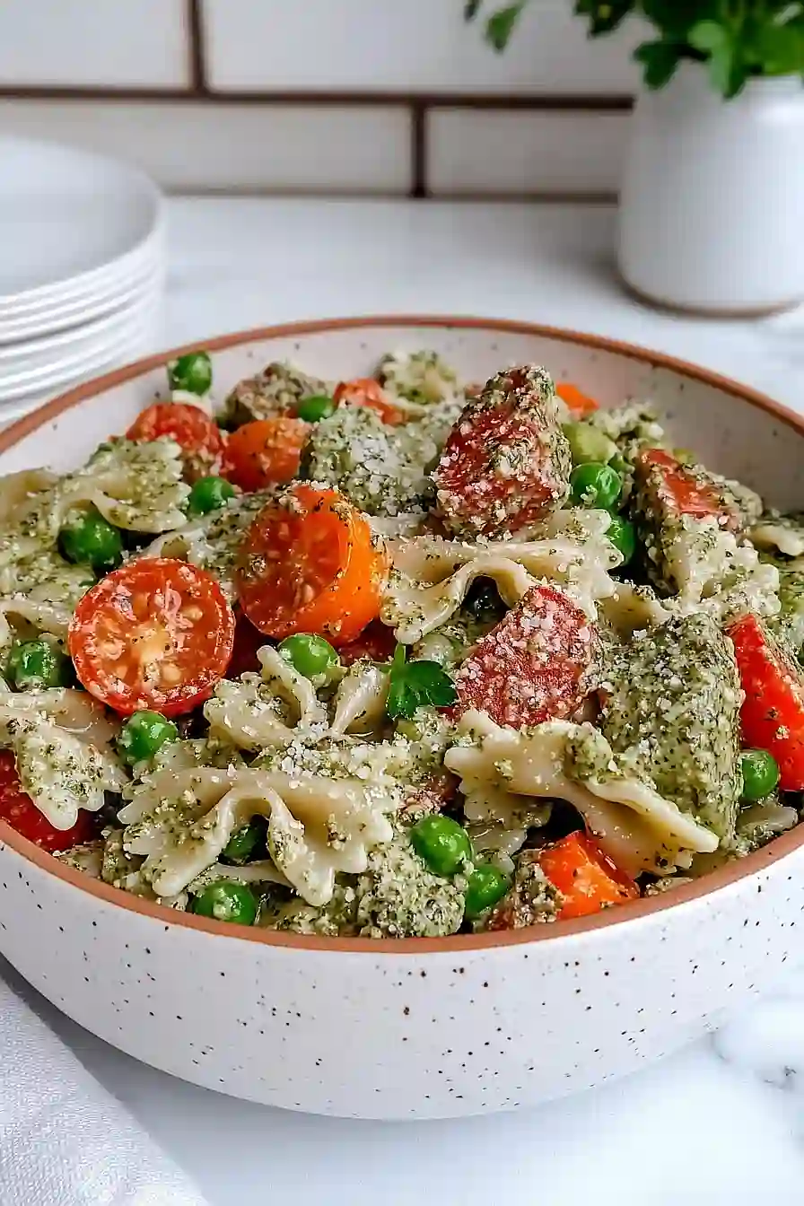 pasta salad with pumpkin seeds