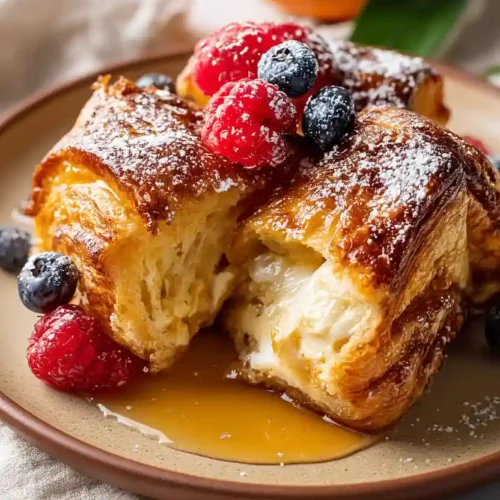overnight croissant french toast bake