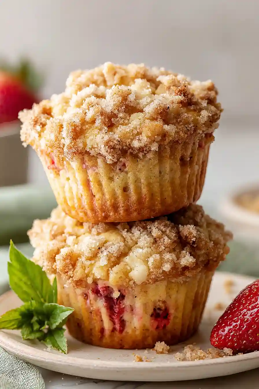 strawberry cheesecake muffins