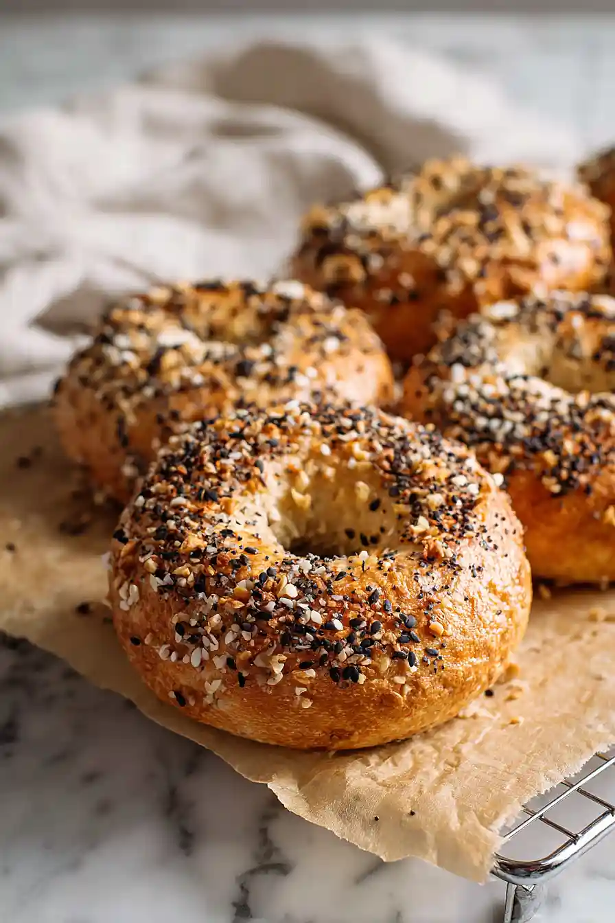 protein bagels with fresh milled flour