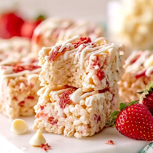 strawberry shortcake rice krispie treats