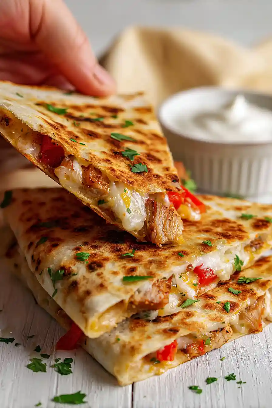 pork chop quesadillas