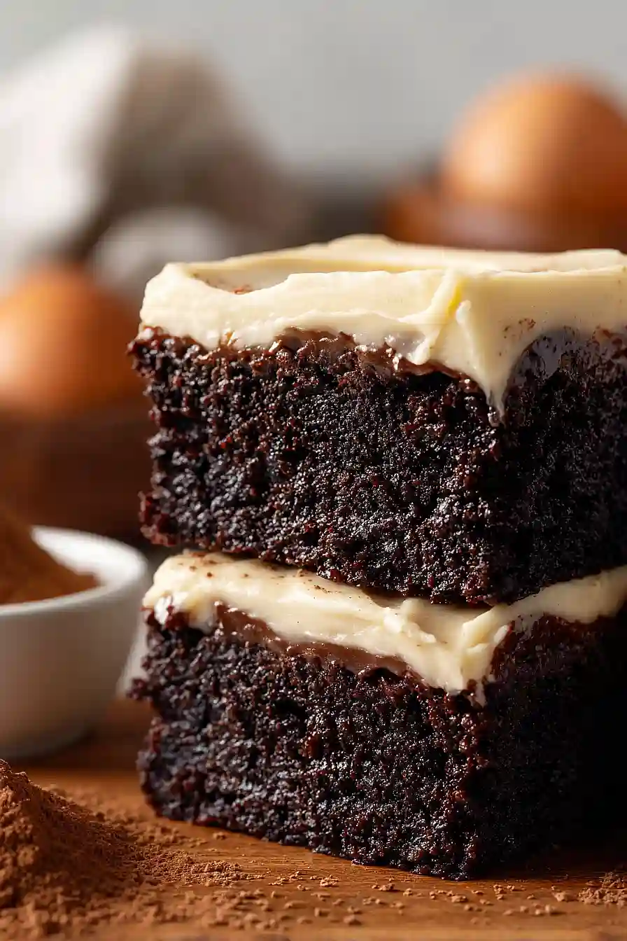 espresso brownies with frosting