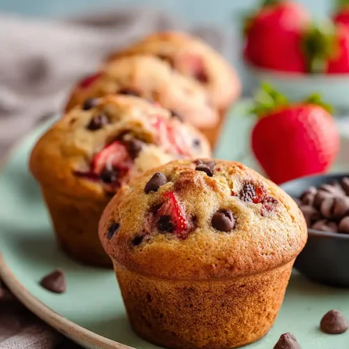 strawberry protein muffins