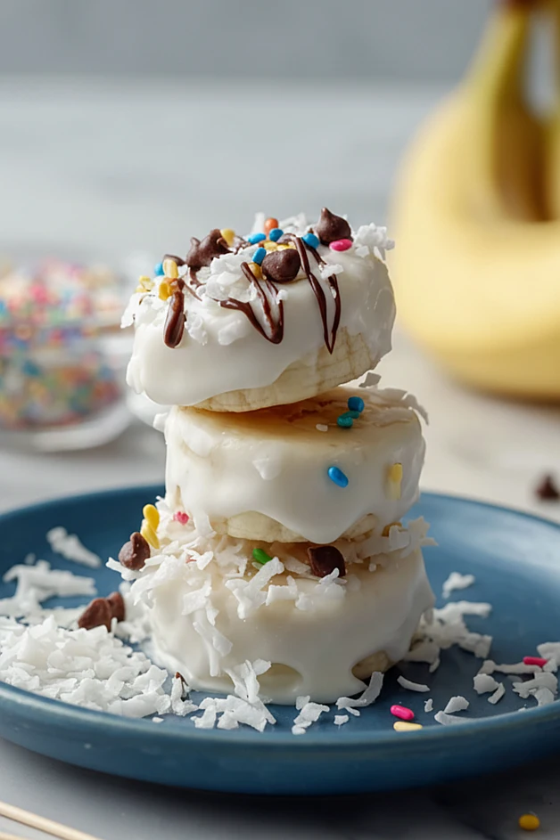 frozen banana yogurt bites