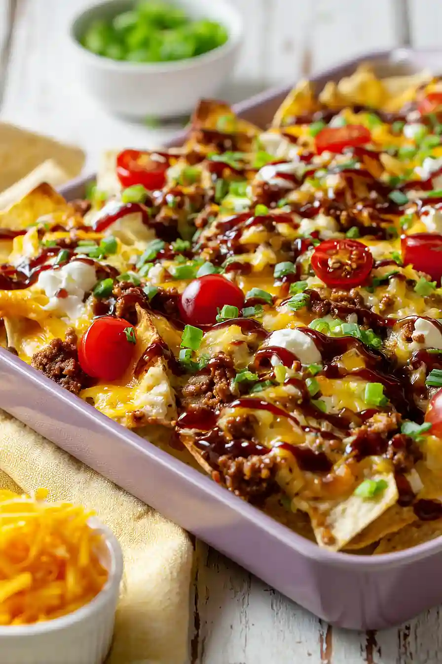 bbq ground turkey nachos