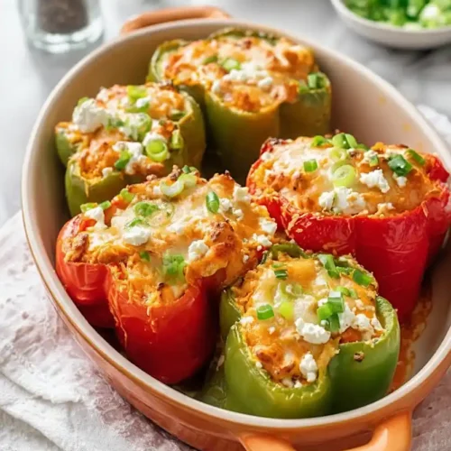 buffalo chicken stuffed bell peppers