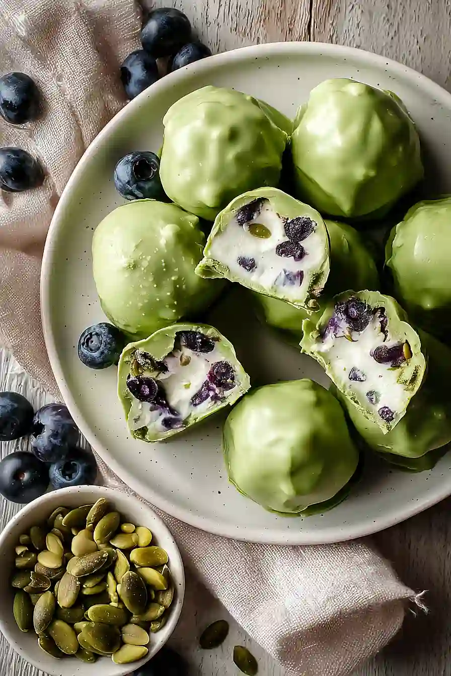 frozen yogurt matcha bites