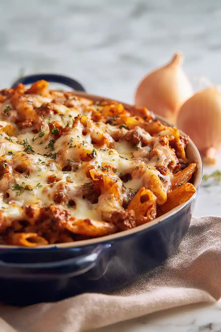 vegan baked mostaccioli