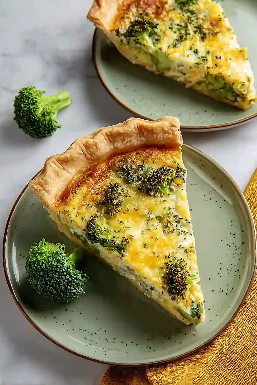 broccoli and cheddar quiche