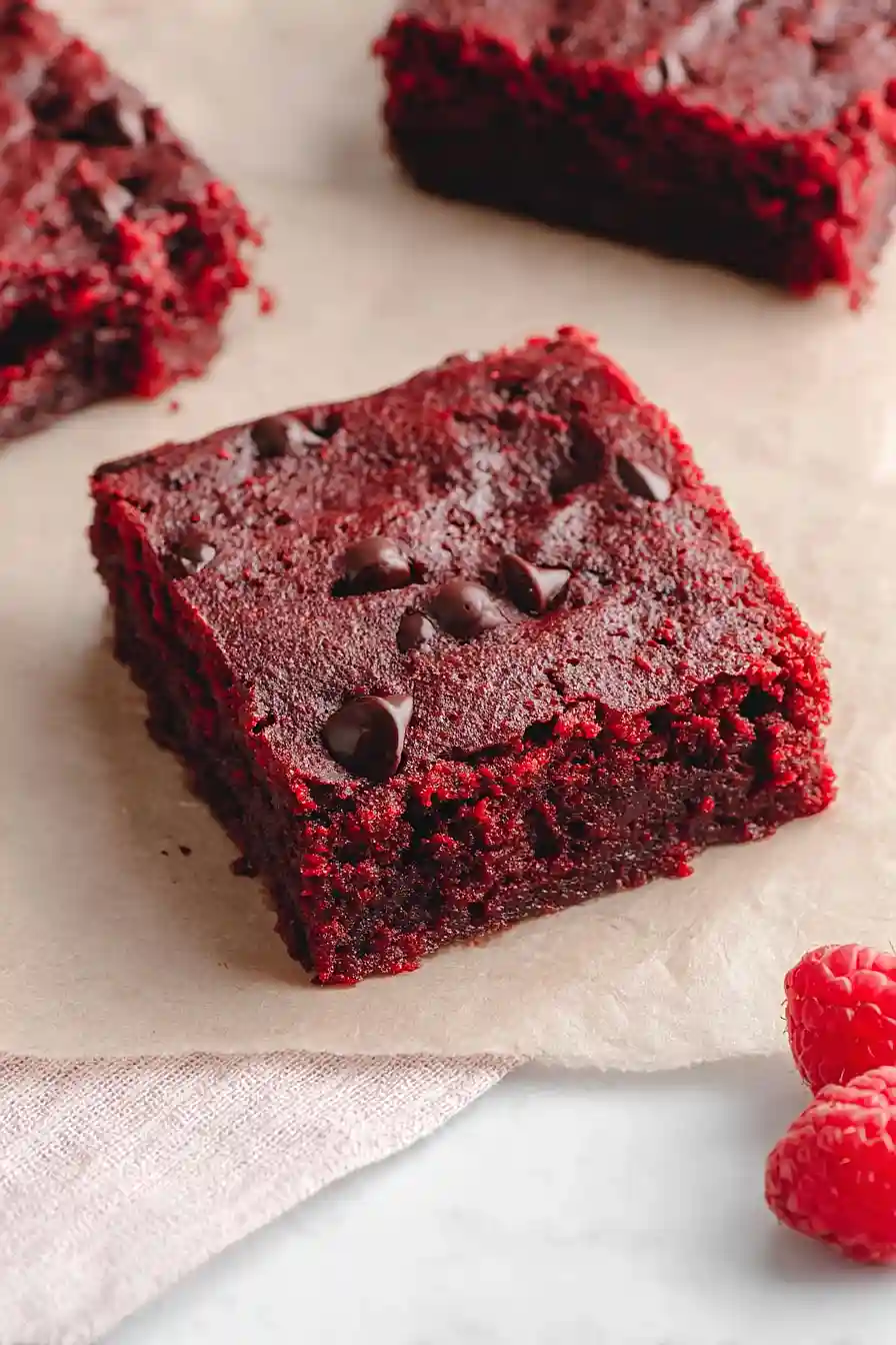 healthy red velvet brownies