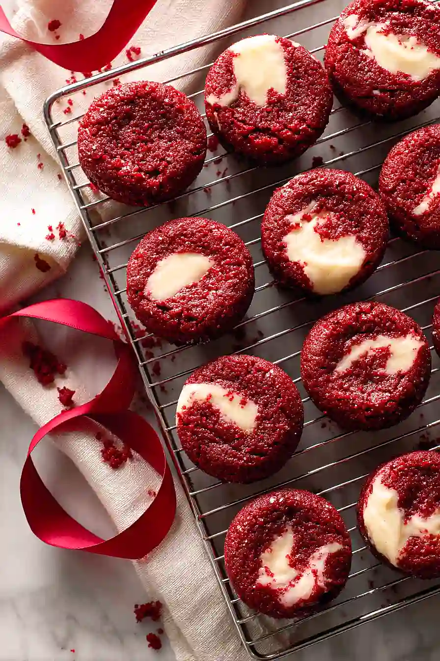 red velvet brownie bites