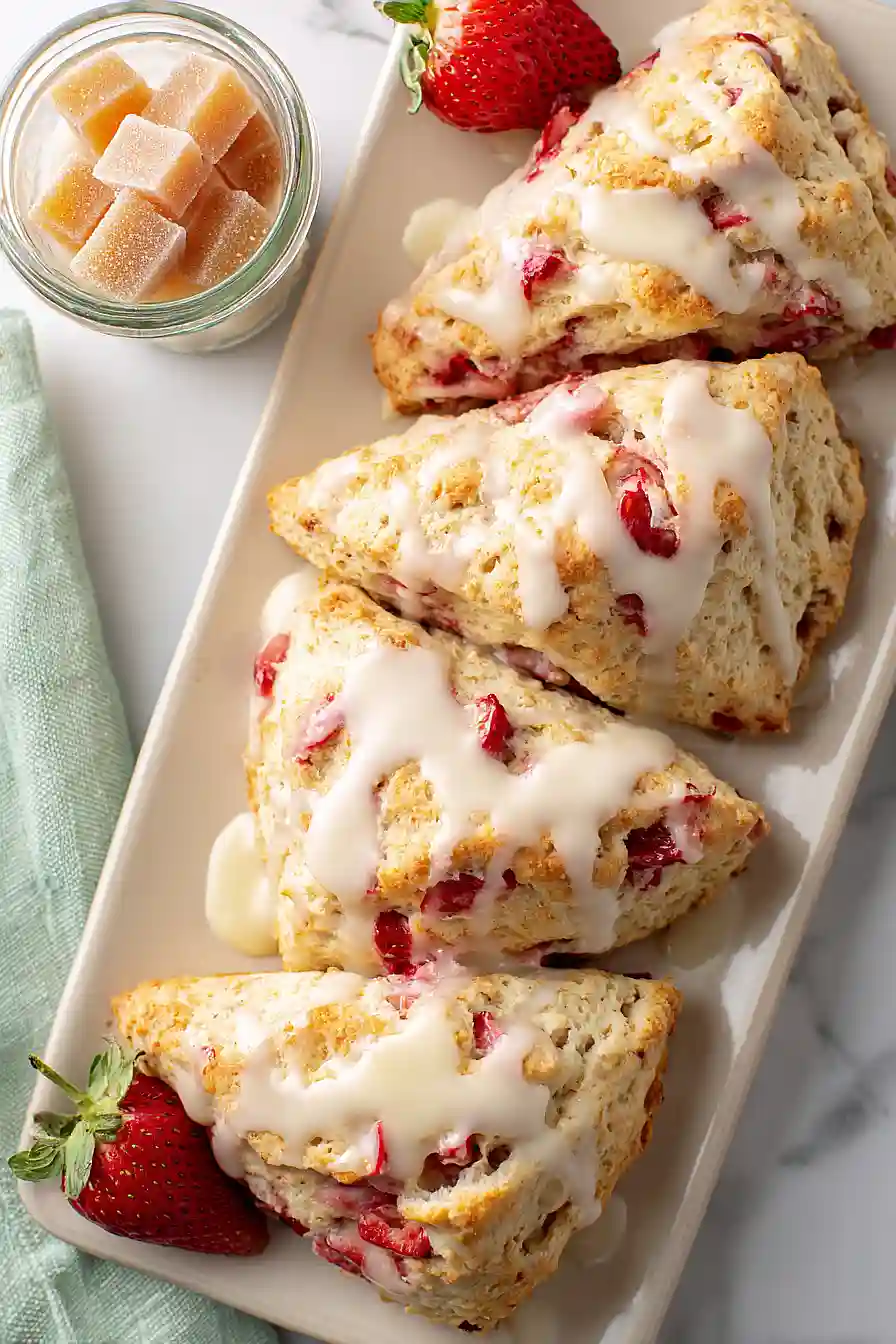strawberry and cream scones