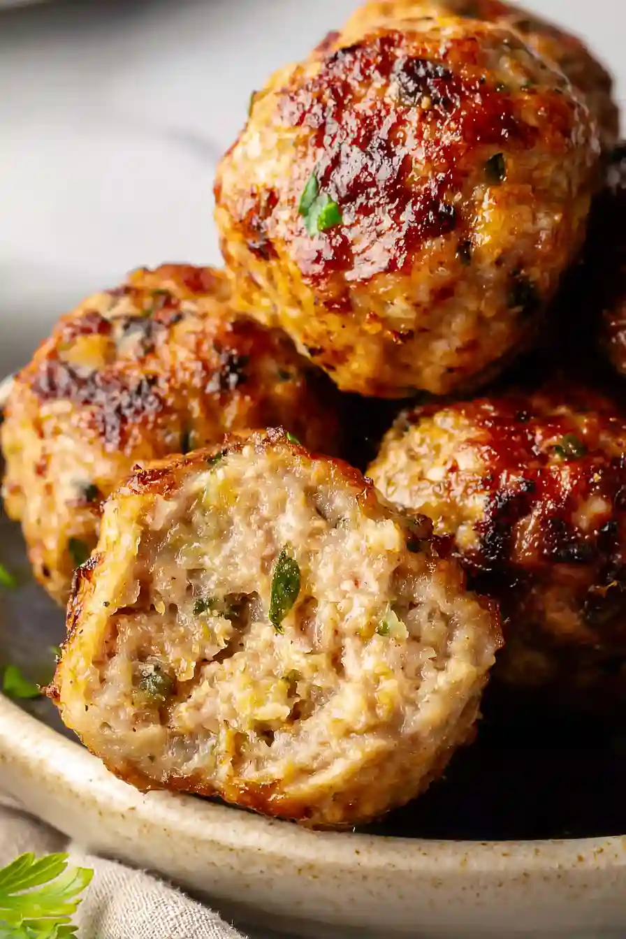 air fryer ground turkey meatballs