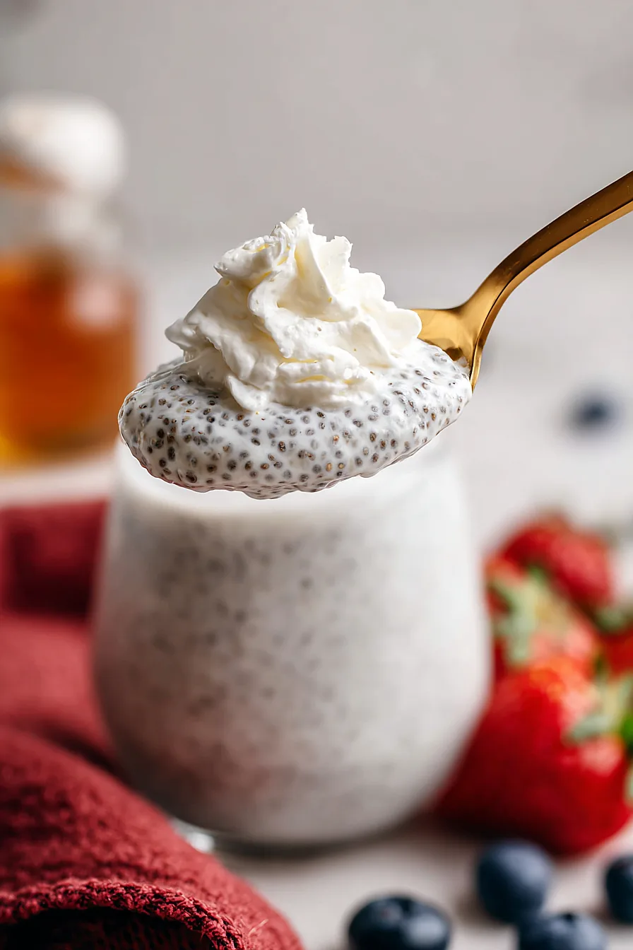blended chia seed pudding