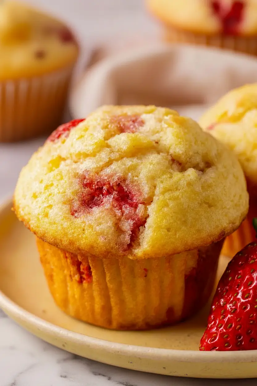eggless strawberry muffins