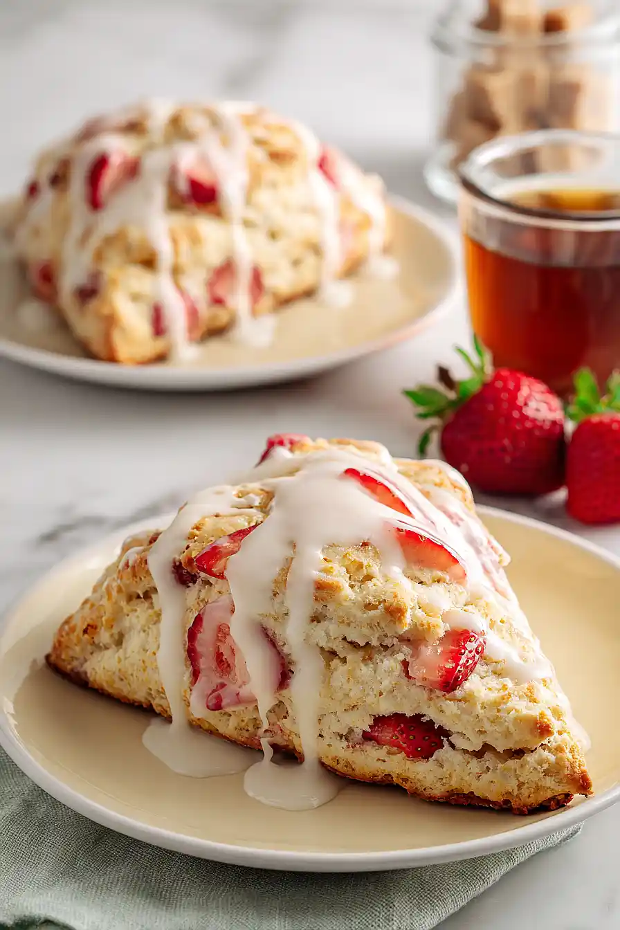 strawberry and cream scones
