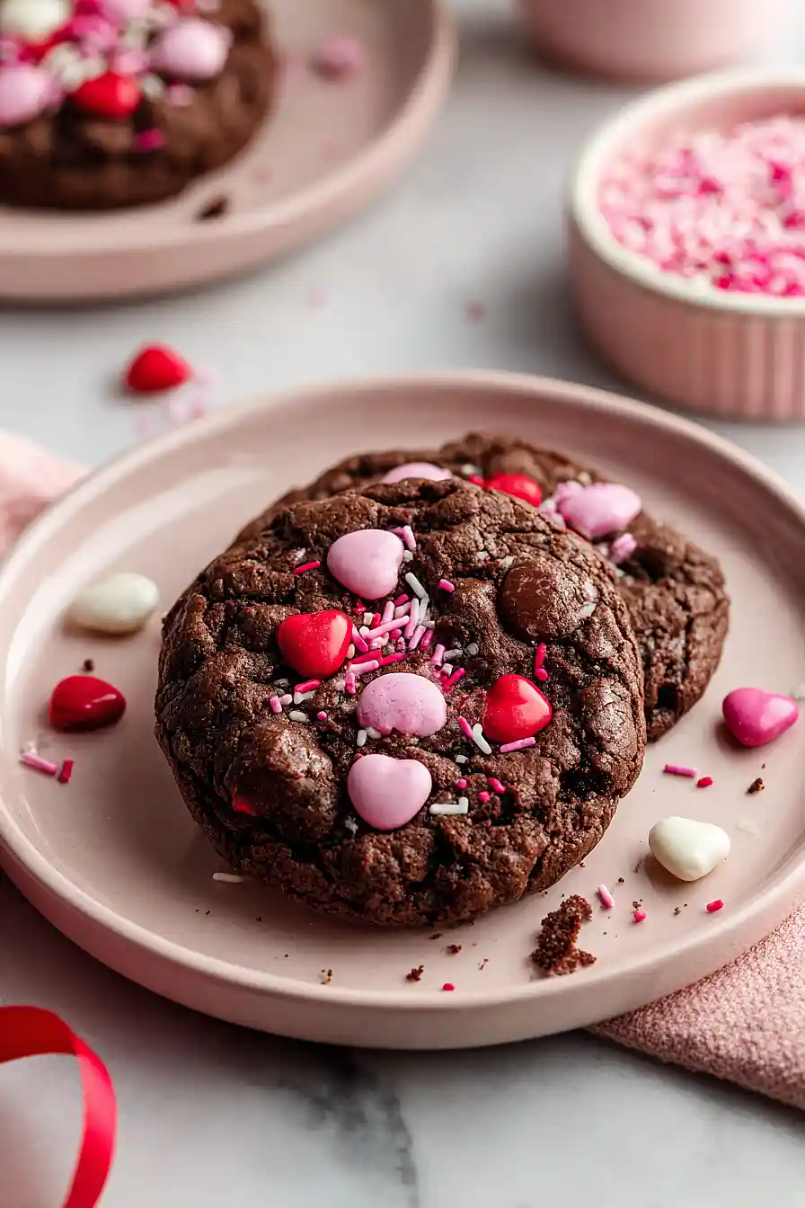 valentine's day pudding cookies