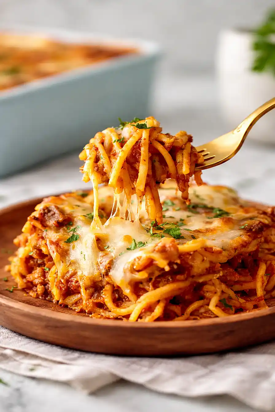 spaghetti bolognese bake