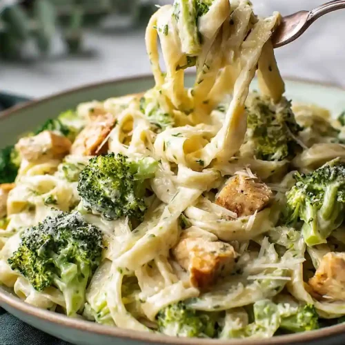 broccoli fettuccine alfredo