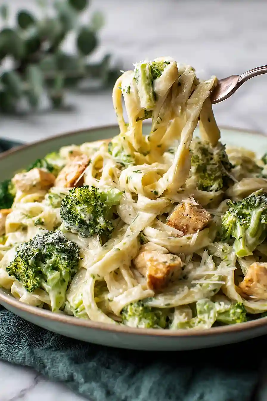 broccoli fettuccine alfredo