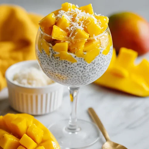 coconut mango chia seed pudding