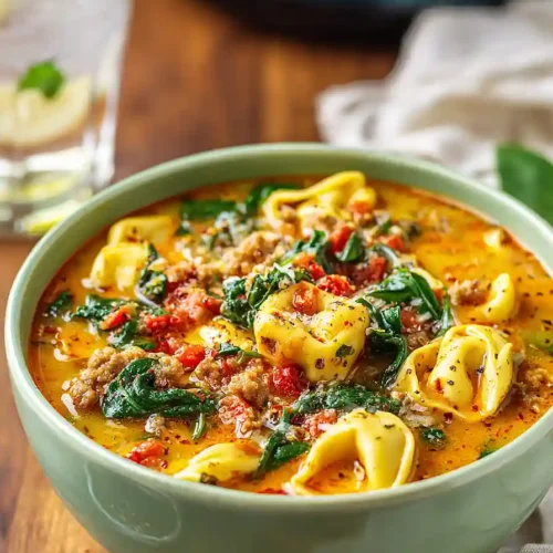 crockpot turkey tortellini soup