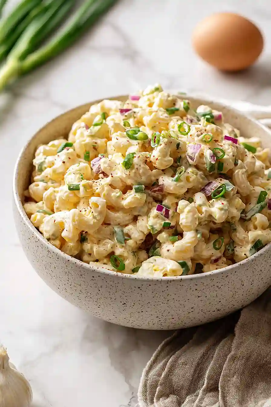 high protein egg pasta salad