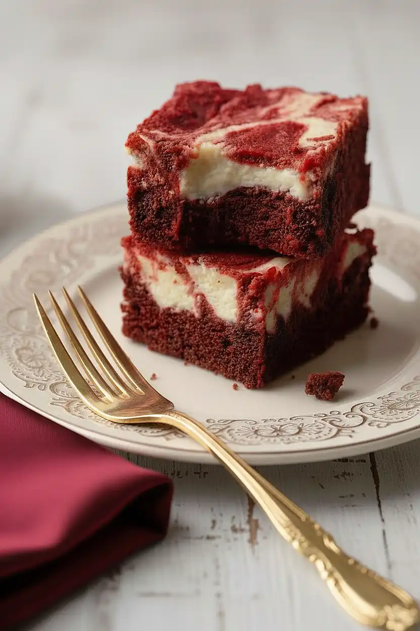 red velvet cream cheese swirl brownies