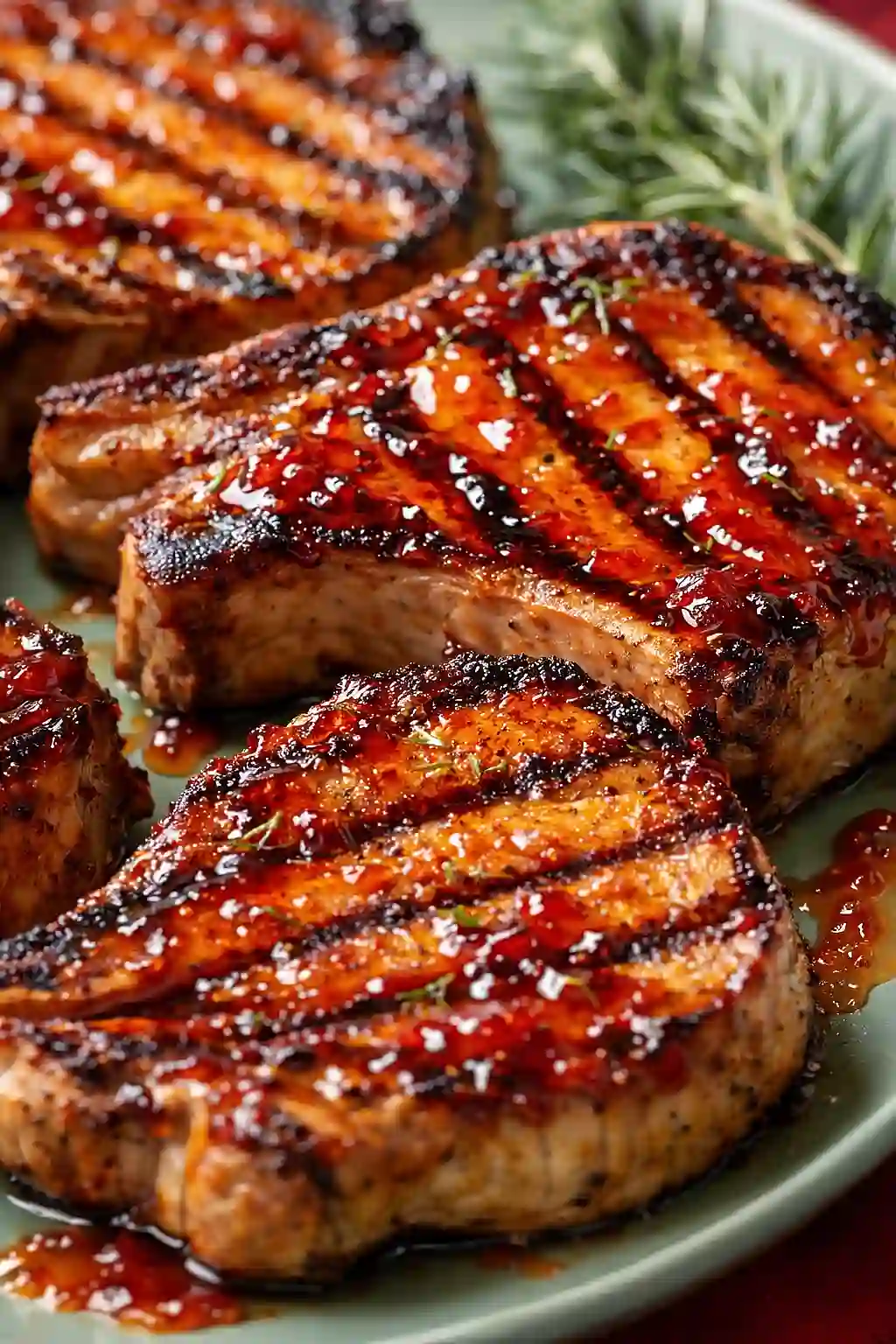 jelly glazed pork chops