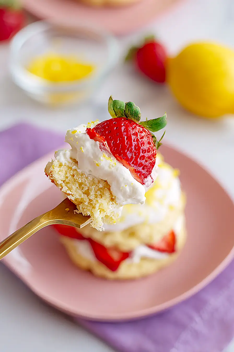 lemon strawberry shortcake