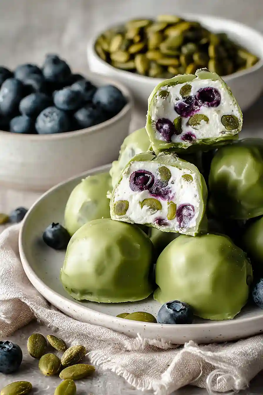 frozen yogurt matcha bites