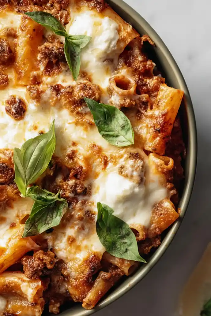 baked mostaccioli with italian sausage