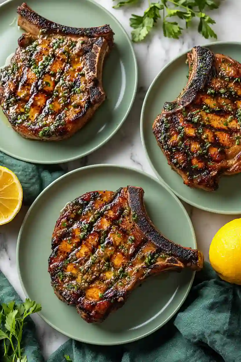 grilled pork chops