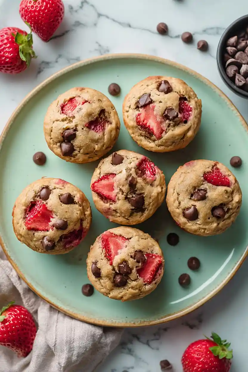 strawberry protein muffins