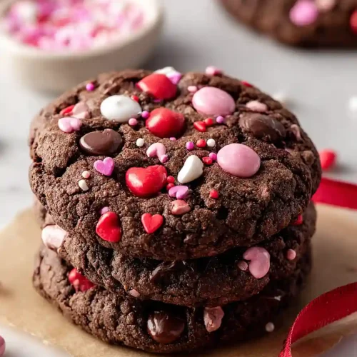 valentine's day pudding cookies