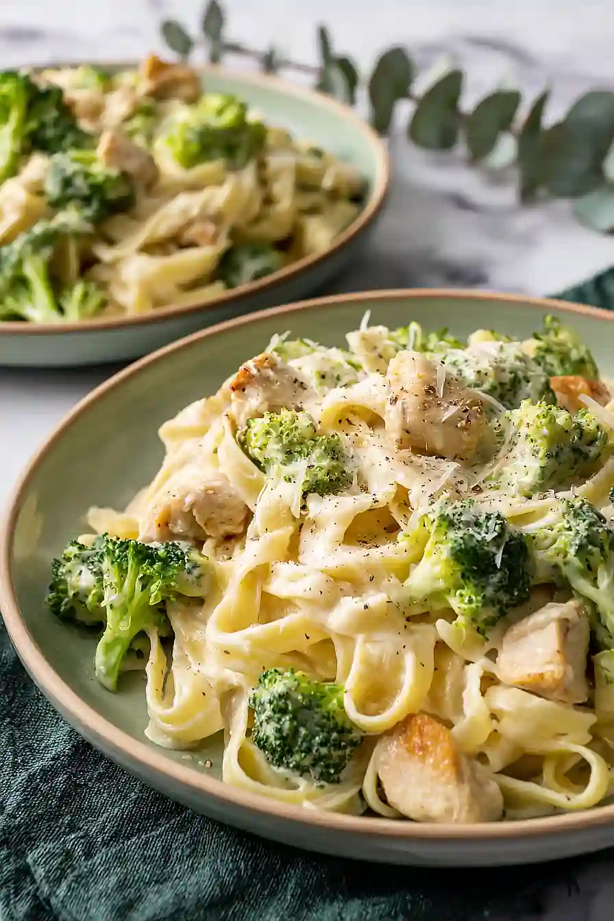 broccoli fettuccine alfredo