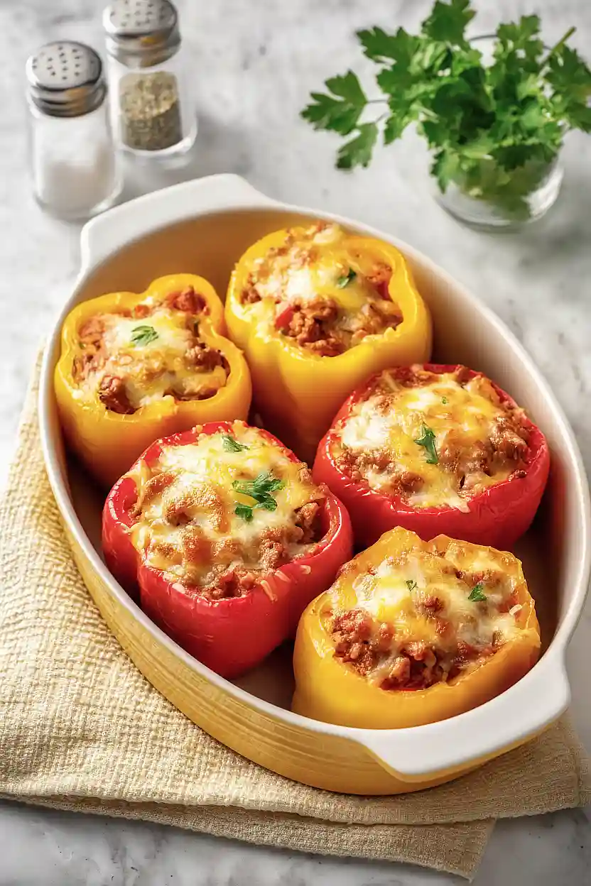 ground beef stuffed bell peppers