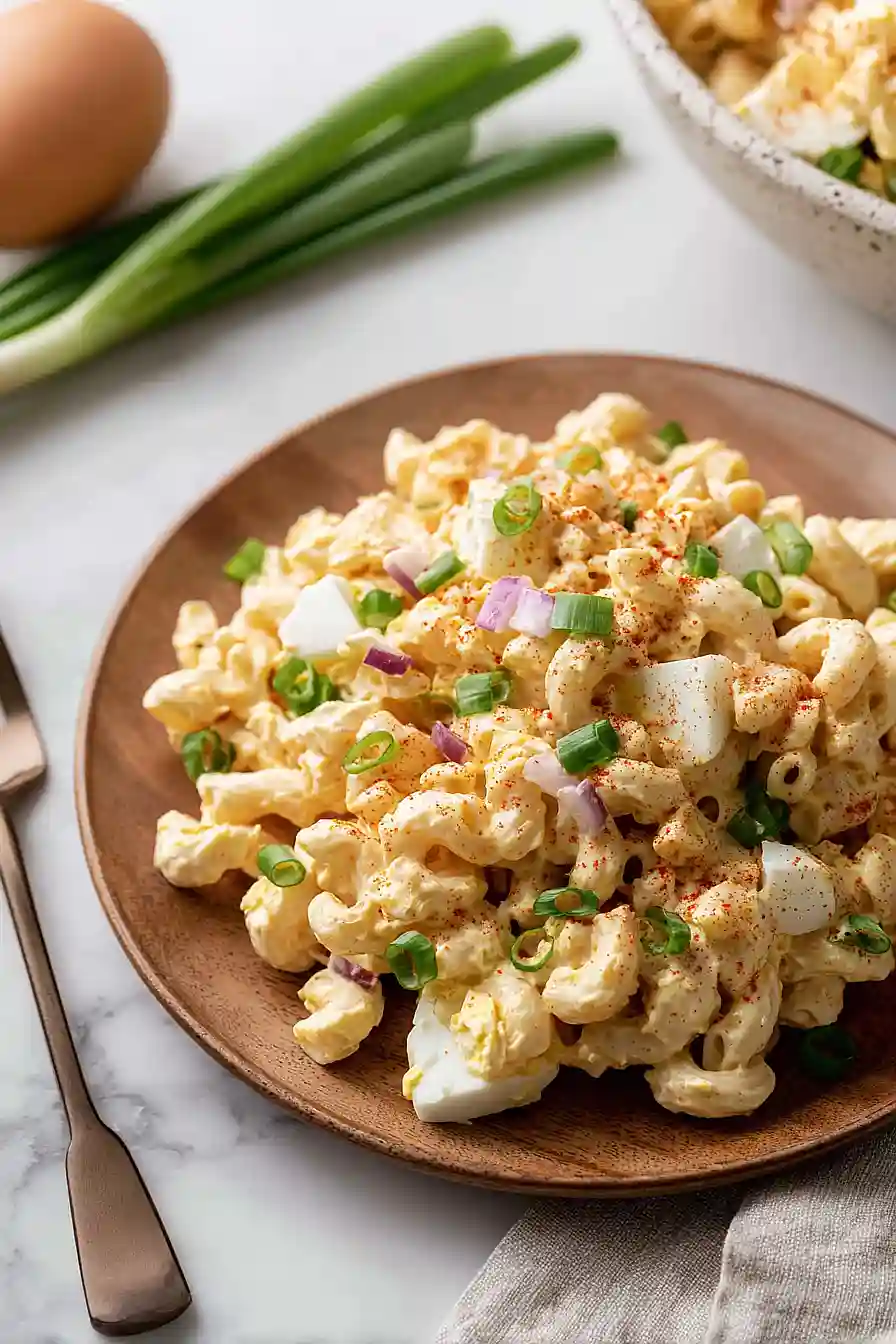 high protein egg pasta salad
