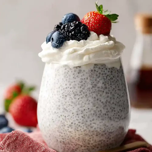blended chia seed pudding