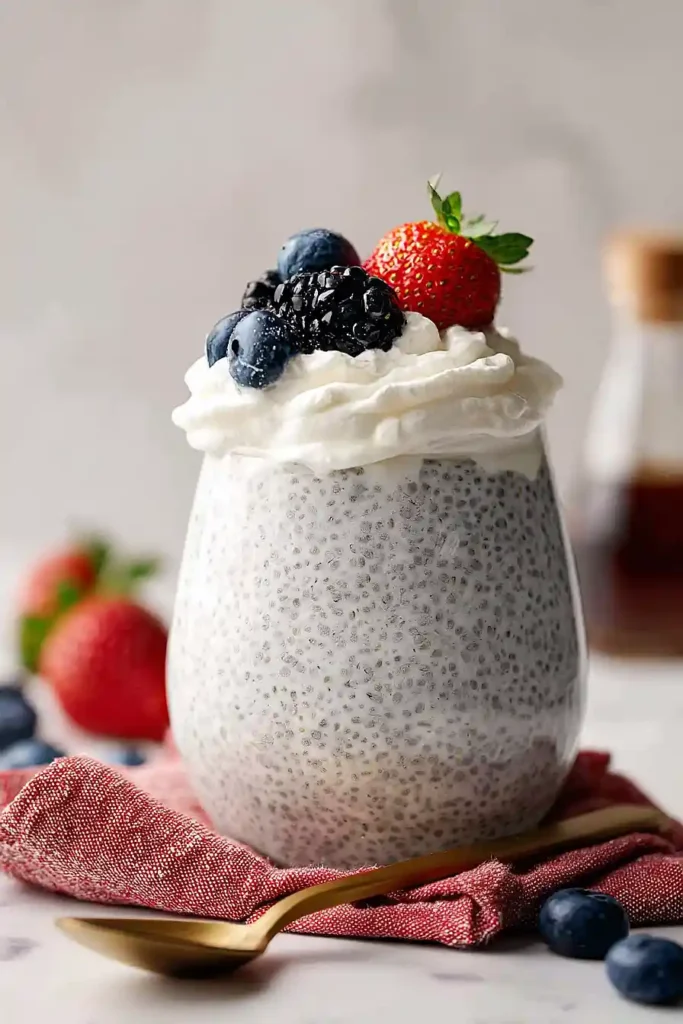 blended chia seed pudding