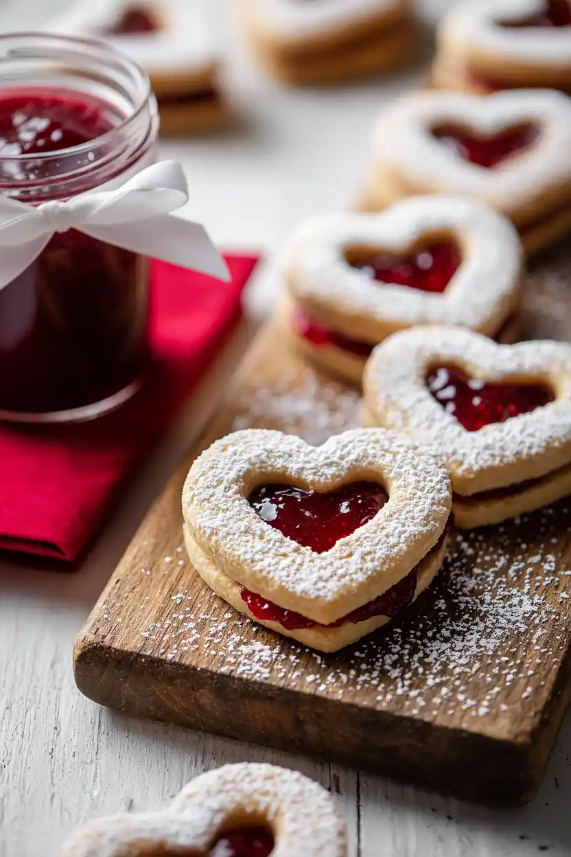 valentine's day cookies with jam