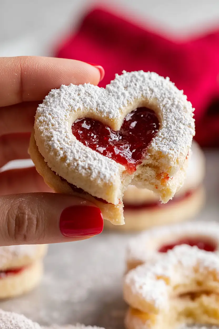 valentine's day cookies with jam
