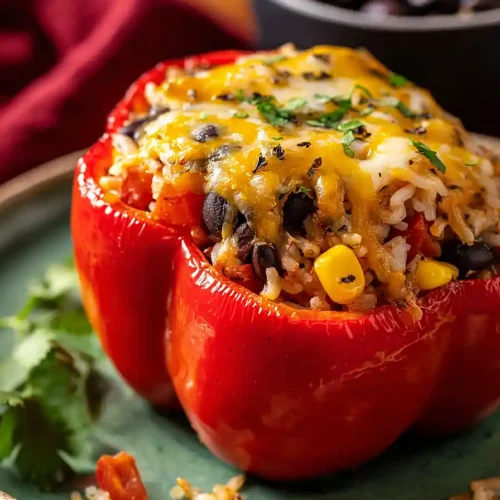 black bean stuffed bell peppers