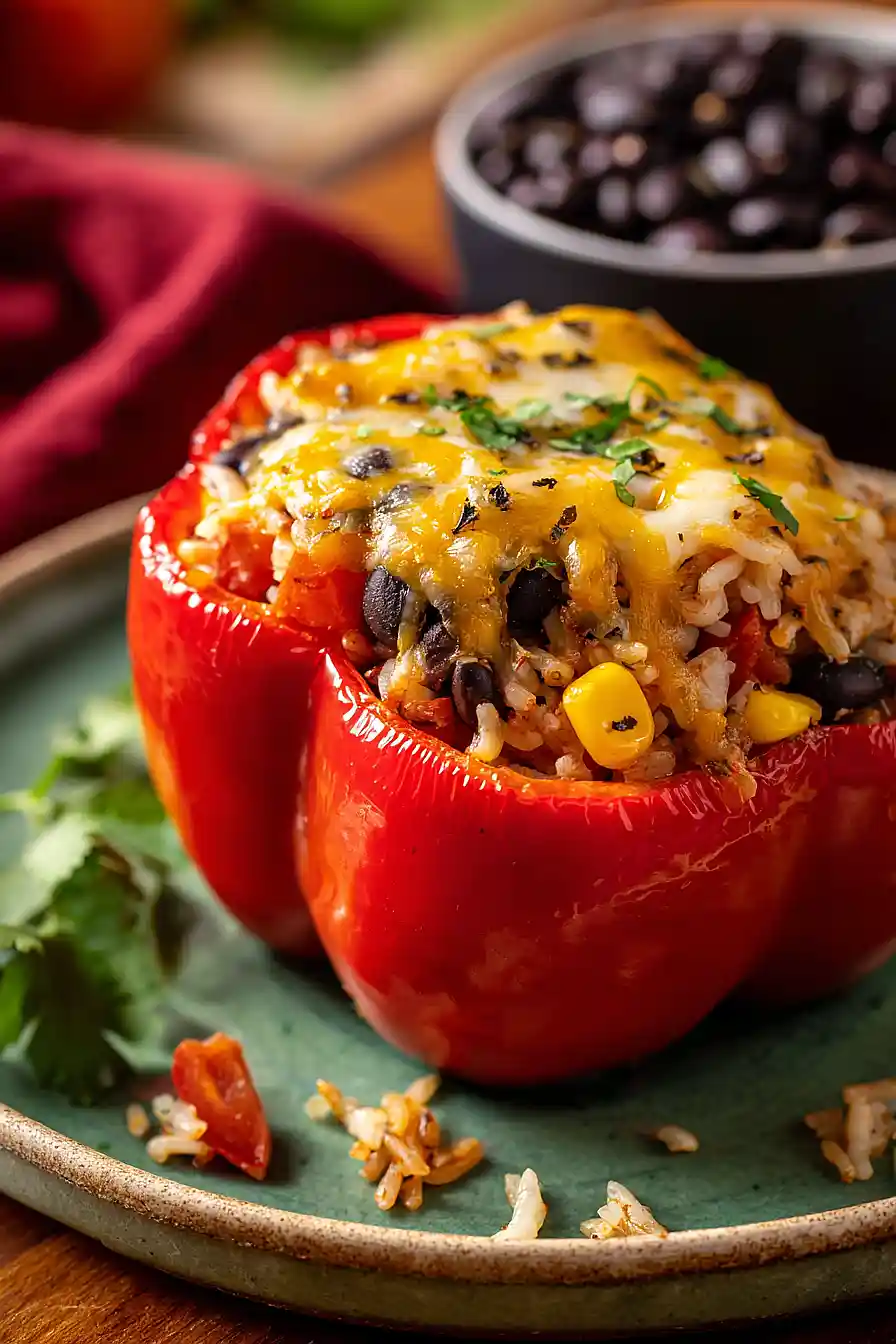 black bean stuffed bell peppers